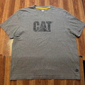 CAT Grey Workwear‎ Heavyweight Graphic Shirt Large